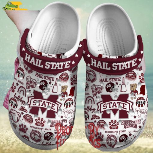 Mississippi State Bulldogs Hail State Crocs Slippers