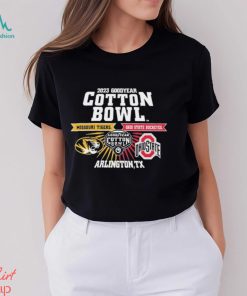 Missouri Tigers Vs Ohio State Buckeyes 2023 Goodyear Cotton Bowl Matchup Shirt
