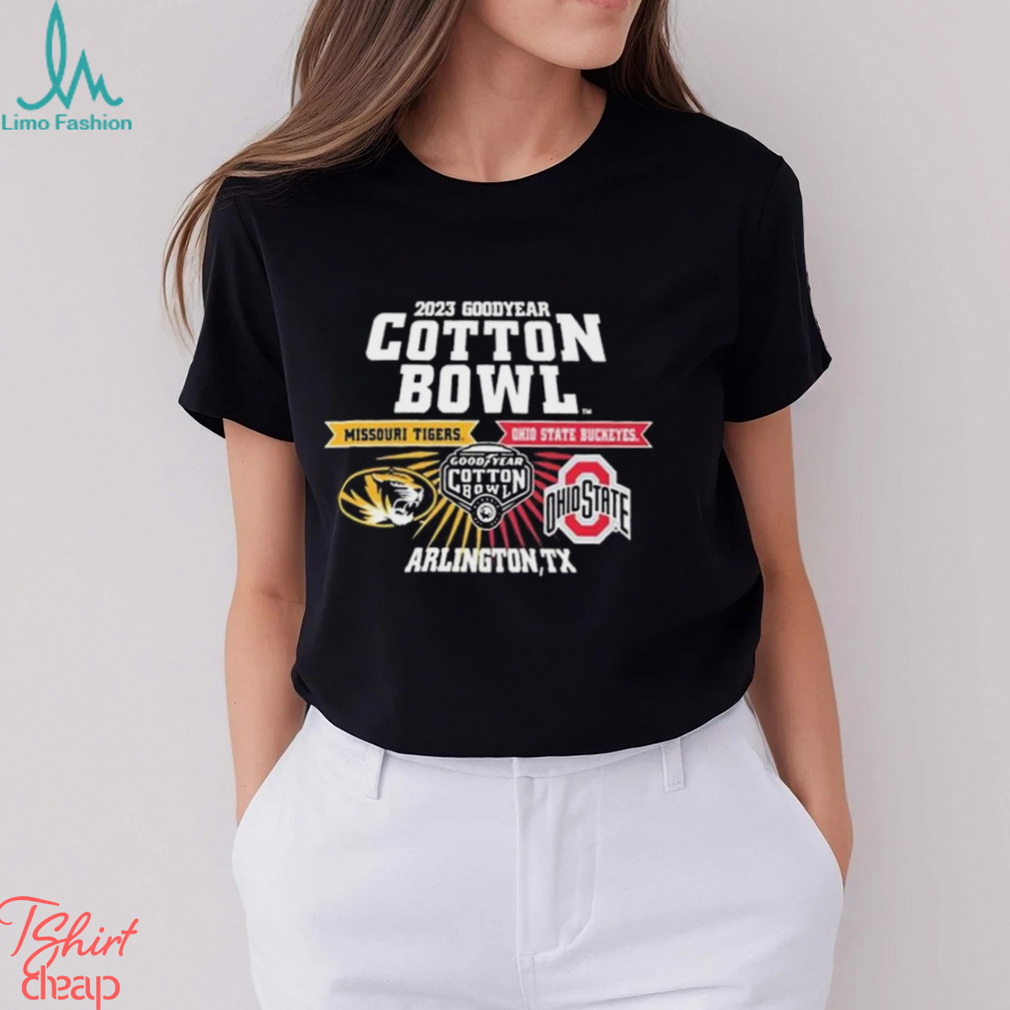 Missouri Tigers Vs Ohio State Buckeyes 2023 Goodyear Cotton Bowl Matchup Shirt Missouri Tigers Vs Ohio State Buckeyes 2023 Goodyear Cotton Bowl Matchup Shirt