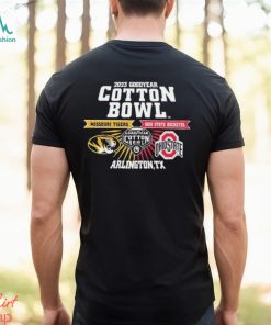 Missouri Tigers Vs Ohio State Buckeyes 2023 Goodyear Cotton Bowl Matchup Shirt
