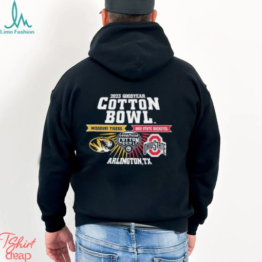 Missouri Tigers Vs Ohio State Buckeyes 2023 Goodyear Cotton Bowl Matchup Shirt