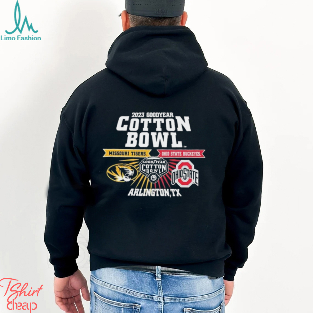 Missouri Tigers Vs Ohio State Buckeyes 2023 Goodyear Cotton Bowl Matchup Shirt Missouri Tigers Vs Ohio State Buckeyes 2023 Goodyear Cotton Bowl Matchup Shirt
