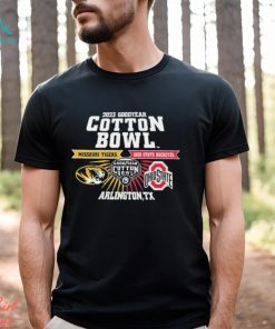 Missouri Tigers Vs Ohio State Buckeyes 2023 Goodyear Cotton Bowl Matchup Shirt