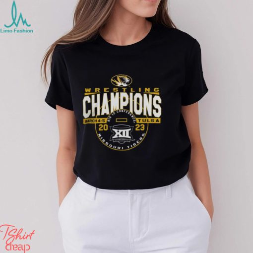 Mizzou Tigers 2023 Big 12 Wrestling Champions T Shirt