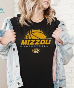 Mizzou Tigers Oval Tiger Head Basketball Black T Shirt
