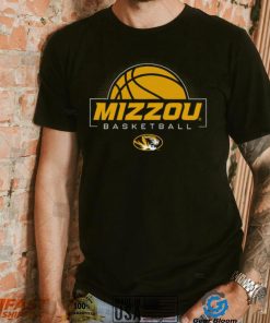 Mizzou Tigers Oval Tiger Head Basketball Black T Shirt