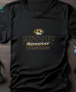 Mizzou Tigers Oval Tiger Head Wrestling Tiger Style Black Shirt
