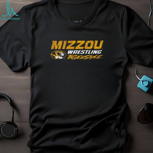 Mizzou Tigers Oval Tiger Head Youth Tiger Style Wrestling Black T Shirt