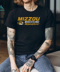 Mizzou Tigers Oval Tiger Head Youth Tiger Style Wrestling Black T Shirt