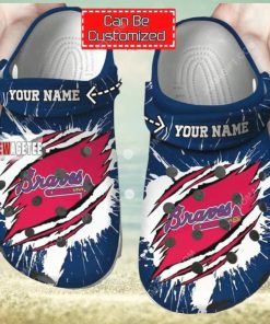 Mlb Atlanta Braves Ripped Claw Custom Name Crocs Clog, hoodie, sweater, long sleeve and tank top Mlb Atlanta Braves Ripped Claw Custom Name Crocs Clog