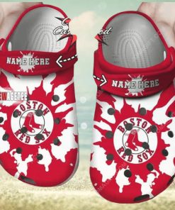 Mlb Boston Red Sox Custom Name Crocs Clog