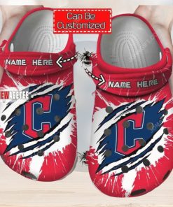 Mlb Cleveland Guardians Ripped Claw Custom Name Crocs Clog