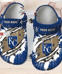 Mlb Kansas City Royals Ripped Claw Custom Name Crocs Clog