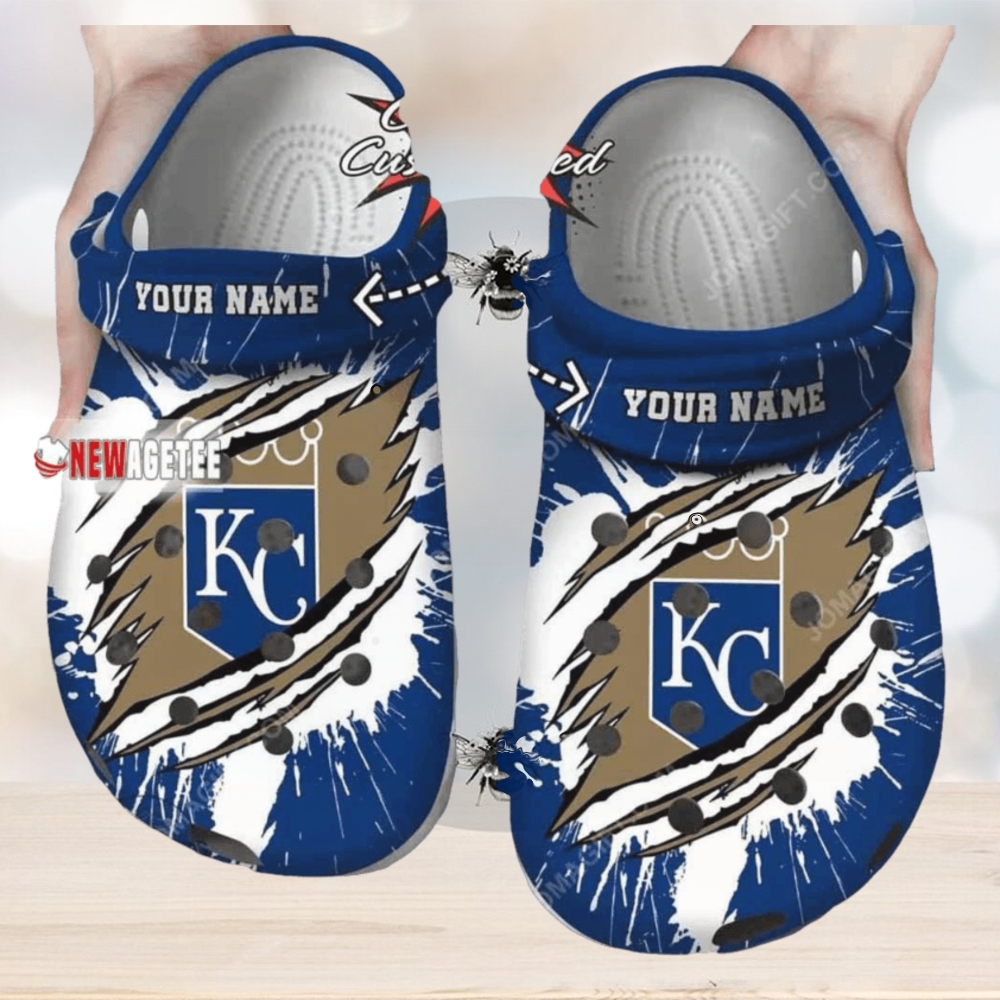 Mlb Kansas City Royals Ripped Claw Custom Name Crocs Clog Mlb Kansas City Royals Ripped Claw Custom Name Crocs Clog
