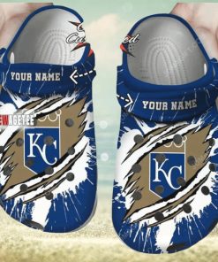 Mlb Kansas City Royals Ripped Claw Custom Name Crocs Clog