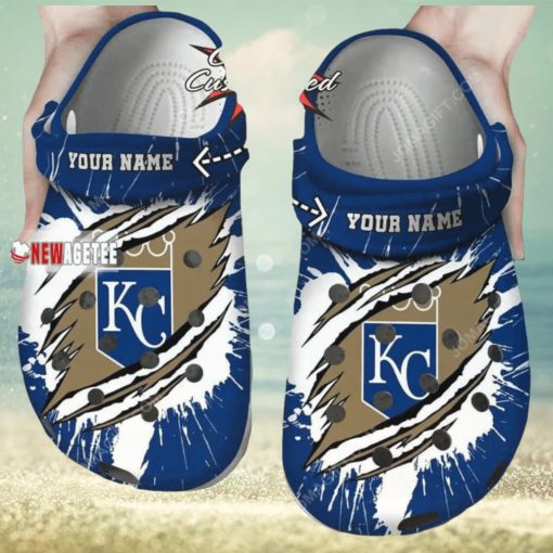 Mlb Kansas City Royals Ripped Claw Custom Name Crocs Clog