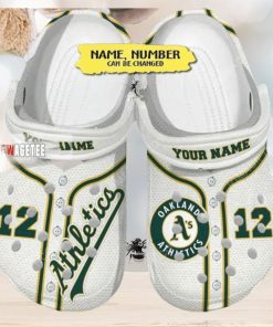 Mlb Oakland Athletics Custom Name Crocs Clog