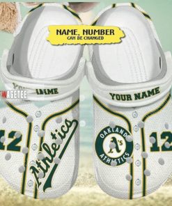 Mlb Oakland Athletics Custom Name Crocs Clog, hoodie, sweater, long sleeve and tank top Mlb Oakland Athletics Custom Name Crocs Clog