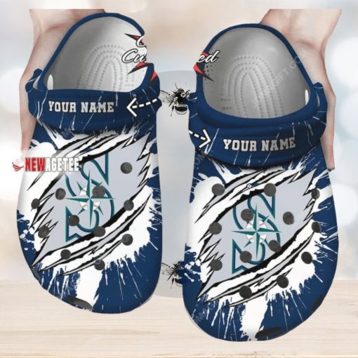 Mlb Seattle Mariners Ripped Claw Custom Name Crocs Clog