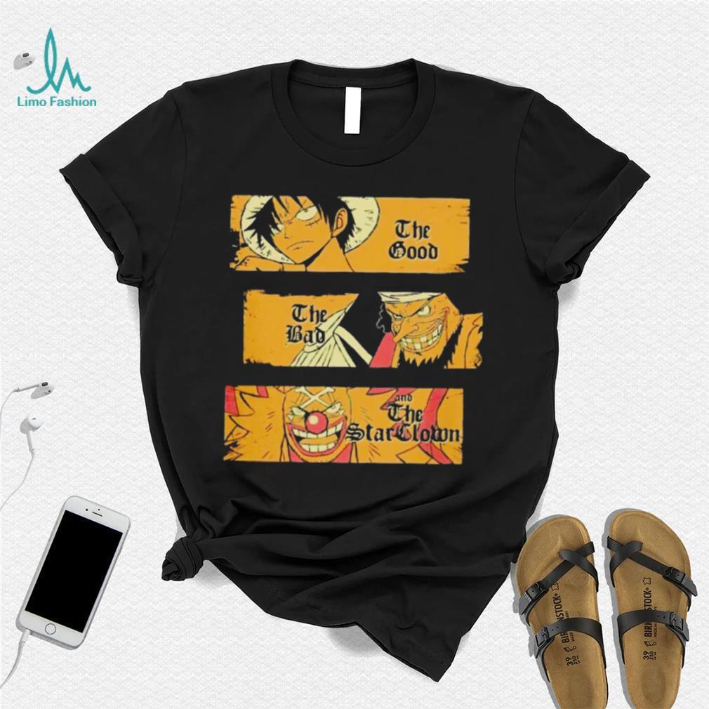 Monkey D. Luffy Blackbeard and Buggy The Good the Bad and the shirt Monkey D. Luffy Blackbeard and Buggy The Good the Bad and the shirt