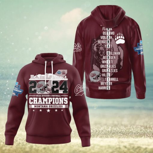 Montana Grizzlies 2024 NCAA Division Football Champions Hoodie T Shirt