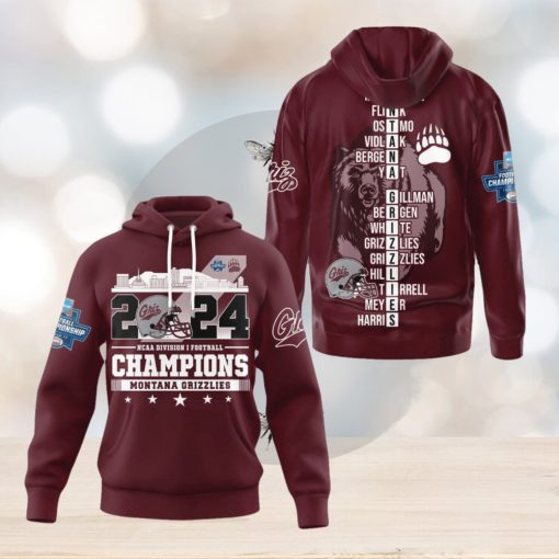 Montana Grizzlies 2024 NCAA Division Football Champions Hoodie T Shirt