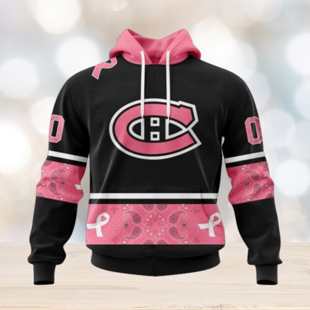 Montreal Canadiens Hoodie Specialized Design In Classic Style With Paisley! WE WEAR PINK BREAST CANCER Hoodie Montreal Canadiens Hoodie Specialized Design In Classic Style With Paisley! WE WEAR PINK BREAST CANCER Hoodie