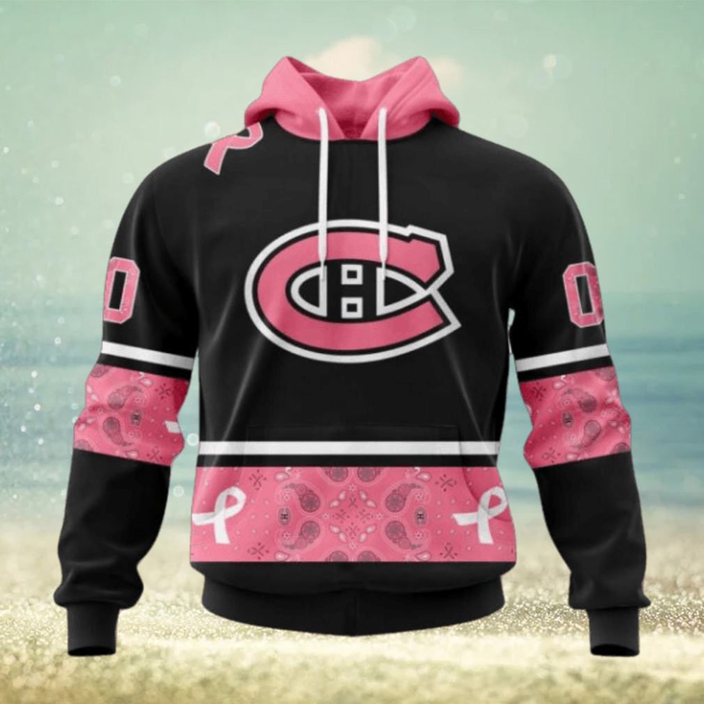 Montreal Canadiens Hoodie Specialized Design In Classic Style With Paisley! WE WEAR PINK BREAST CANCER Hoodie Montreal Canadiens Hoodie Specialized Design In Classic Style With Paisley! WE WEAR PINK BREAST CANCER Hoodie