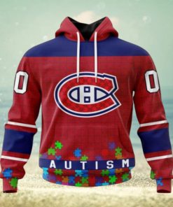 Montreal Canadiens Hoodie Specialized Unisex Kits Hockey Fights Against Autism Hoodie
