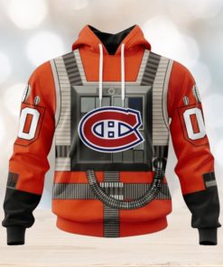 Montreal Canadiens Hoodie Star Wars Rebel Pilot Design Hoodie