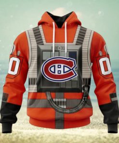 Montreal Canadiens Hoodie Star Wars Rebel Pilot Design Hoodie