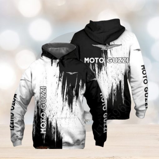 Moto Guzzi White Black Pullover Hoodie