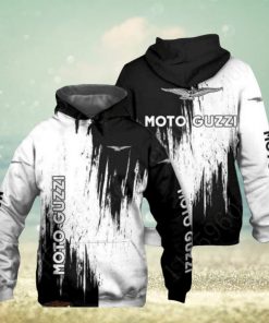 Moto Guzzi White Black Pullover Hoodie