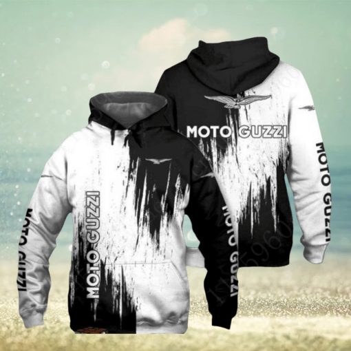 Moto Guzzi White Black Pullover Hoodie