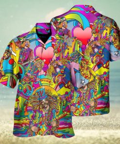 Music Guitar Psychedelic Hippie Musician Hawaiian Shirt