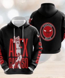 NBA Chicago Bulls Black Alex Caruso 6 Pullover Hoodie