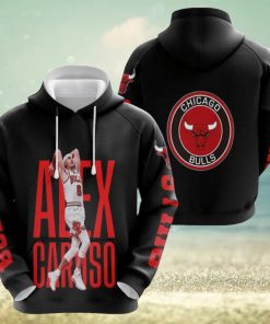 NBA Chicago Bulls Black Alex Caruso 6 Pullover Hoodie