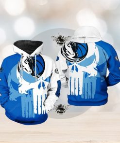 NBA Dallas Mavericks Blue White Skull Pullover Hoodie