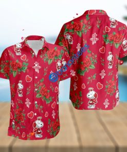 NBA Houston Rockets Snoopy Cute Valentines Day Hawaiian Shirt