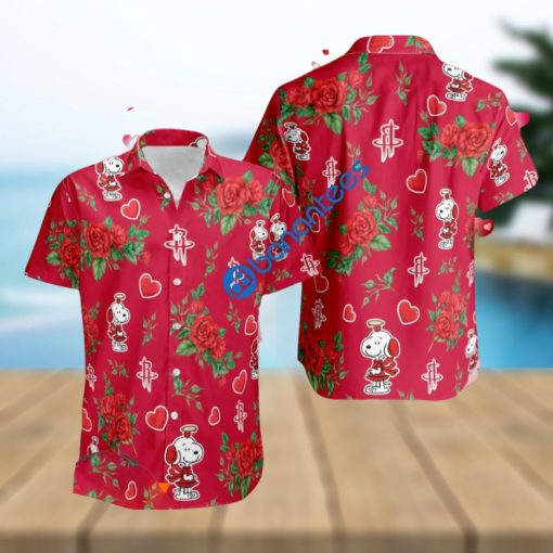 NBA Houston Rockets Snoopy Cute Valentines Day Hawaiian Shirt