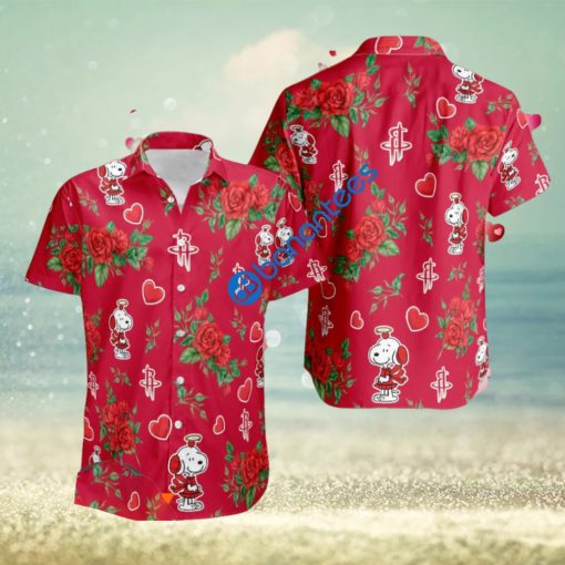 NBA Houston Rockets Snoopy Cute Valentines Day Hawaiian Shirt