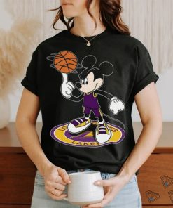 NBA Los Angeles Lakers Cheerful Mickey Disney Unisex T Shirt