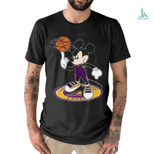 NBA Los Angeles Lakers Cheerful Mickey Disney Unisex T Shirt