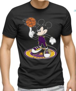 NBA Los Angeles Lakers Cheerful Mickey Disney Unisex T Shirt
