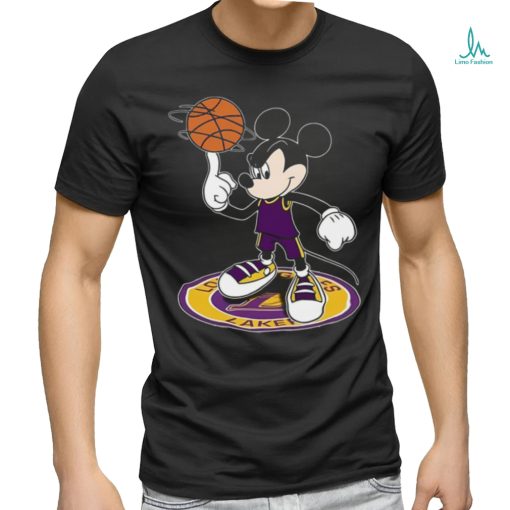 NBA Los Angeles Lakers Cheerful Mickey Disney Unisex T Shirt