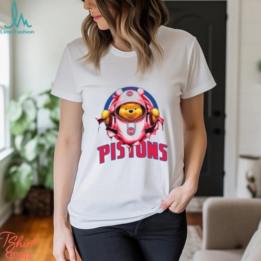 NBA Pooh and Football Detroit Pistons shirt