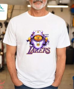 NBA Pooh and Football Los Angeles Lakers shirt