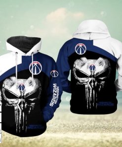 NBA Washington Wizards Skull Punisher Pullover Hoodie