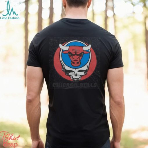 NBA x Grateful Dead x Bulls Skull Shirt