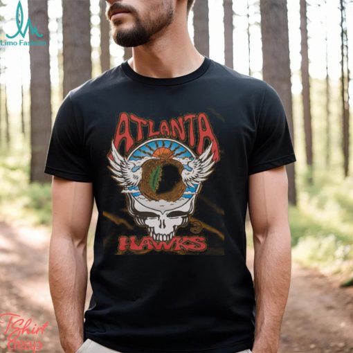 NBA x Grateful Dead x Hawks Skull Shirt